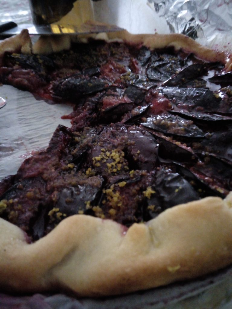 Tarte tatin di susine con zabaione al passito