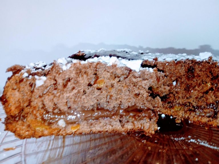 Torta soffice  al cacao e arancia con crema al gianduja