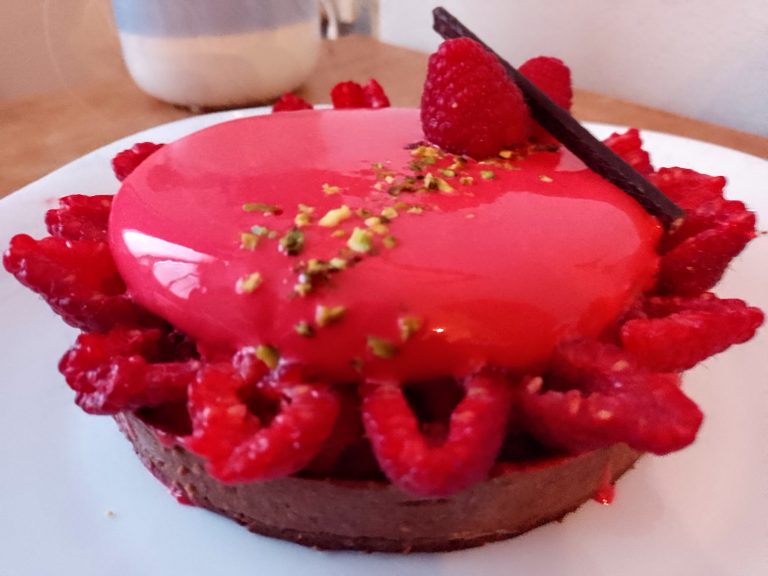 Crostata moderna al lampone